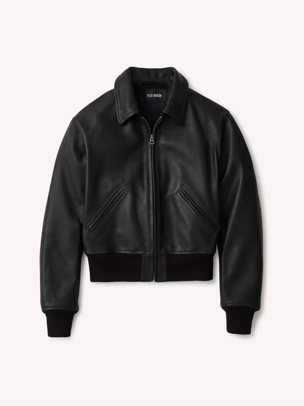 Buck Mason Heritage Leather Bomber Size S Women’s Cropped Zip Leather Jacket